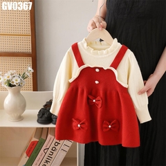 Váy Len Giả Yếm Nơ