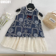 Váy Hoa Voan Viền Hoa