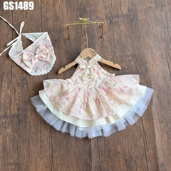 Set Váy Tầng Cổ Tàu Hoa