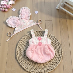 Set Body 2 Dây Hoa Nơ Nón Thỏ