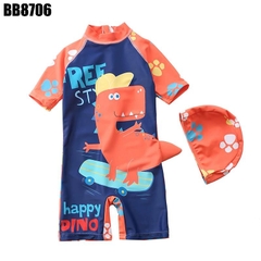 Set Đồ Bơi Bé Trai Liền Thân Kèm Nón