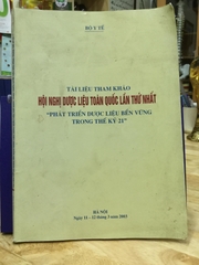 Tài liệu tham khảo hội nghị Dược liệu toàn quốc lần thứ nhất