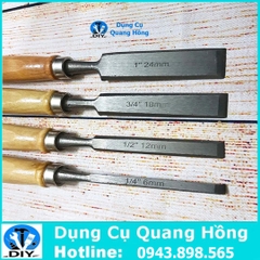 Bộ 4 mũi đục gỗ, khắc gỗ, tiện gỗ đa năng - dao đục gỗ cầm tay 6-24mm