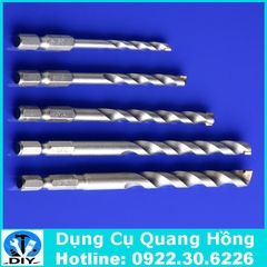 Bộ 5 mũi khoan bê tông chuôi lục giác 6.35mm 4 - 10mm