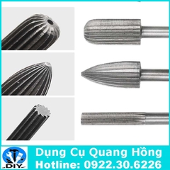 Bộ 6 đầu mài gỗ thép Carbon dùng Diy