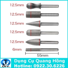 Bộ 6 đầu mài gỗ thép Carbon dùng Diy