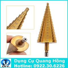 Mũi khoan tháp, bước HSS 4241 4-32mm khoan sắt nhôm tôn chuôi lục giác 6.35mm