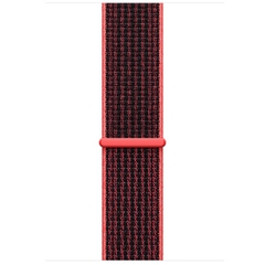 Apple Watch Series 3 GPS + Cellular 38mm - Nike+ Silver Aluminum Case with Bright Crimson-Black Nike Sport Loop