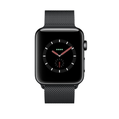 Apple Watch Series 3 Space Black Stainless Steel Case with Space Black Milanese Loop (GPS+CELLULAR) - 38mm