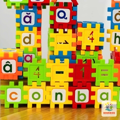 Túi Đồ Chơi Xếp Hình Chữ Cái 39 Chi Tiết Bằng Nhựa ABS Miếng Ghép To Benrikids Cho Bé Sáng Tạo Phát Triển Tư Duy