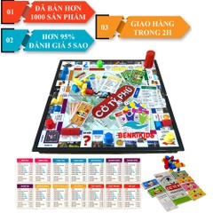 Đồ Chơi Board Game Gia Đình Vui Nhộn, Cờ Cá Ngựa Gỗ Và Cờ Tỷ Phú Phiên Bản Địa Danh