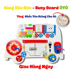 Bảng Đồ Chơi Bận Rộn Busy Board Ô Tô Đồ Chơi Thông Minh Cho Bé Học Kỹ Năng Cơ Bản