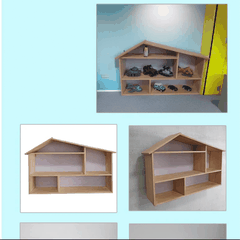 Kệ Gỗ Mầm Non Montessori Để Sàn , Kệ Sách Treo Tường Không Cần Khoan Decor Phòng Cho Bé