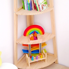 Kệ Góc 5 Tầng Đựng Đồ Chơi - Trang Trí Decor Phòng Học Mầm Non - Nhà Trẻ