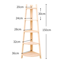 Kệ Góc 5 Tầng Đựng Đồ Chơi - Trang Trí Decor Phòng Học Mầm Non - Nhà Trẻ