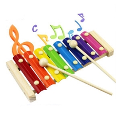 Đồ Chơi Gỗ - Đàn Xylophone 8 Âm Sắc Khung Gỗ Cho Bé Chơi Nhạc