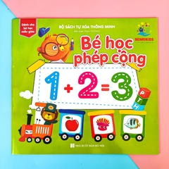 Sách Tự Xóa Thông Minh Bộ 4 Cuốn Bé Học Phép Cộng, Bé Học Phép Trừ, Phép So Sánh, Toán Tư Duy (Tặng Kèm Bút)