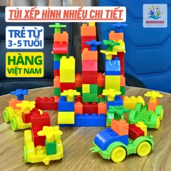 Bộ Đồ Chơi Ghép Hình Cho Bé Benrikids Bằng Nhựa 105 Chi Tiết, Đồ Chơi Xếp Hình Thông Minh Trẻ Em