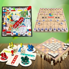 Đồ Chơi Board Game Giải Trí Tại Nhà Siêu Vui Nhộn,Cờ Tỷ Phú,Đua Ngựa, Cờ Vua 2 trong 1 , Cờ Tướng Dành Cho Mọi Lứa Tuổi