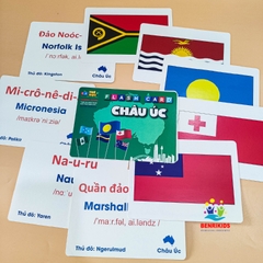 Bộ Thẻ Học Song Ngữ Quốc Kỳ Các Quốc Gia Trên Thế Giới Cho Bé Thẻ Học Thông Minh Flashcard Cờ Các Nước 5 Châu Lục