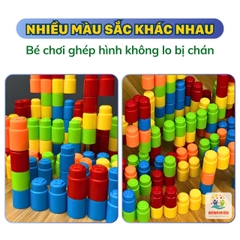 Đồ Chơi Xếp Hình Dạng Ghép Nút Benrikids Nhiều Chi Tiết Bằng Nhựa Nguyên Sinh An Toàn Cho Bé Sáng Tạo Phát Triển Tư Duy