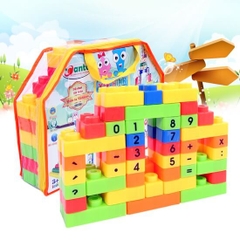 Bộ Xếp Hình 80 Chi Tiết Miếng Ghép Bằng Nhựa Nguyên Sinh To Mối Ghép Chắc Chắn Cho Bé Từ 1 Tuổi Vừa Chơi Vừa Học Chữ Cái