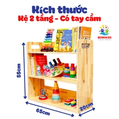 Tủ Đựng Đồ Chơi Montessori Có Tay Cầm Tiện Lợi - Decor Cho Không Gian Của Trẻ