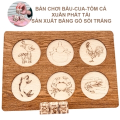 Đồ Chơi Lắc Bầu Cua Tôm Cá, Trò Chơi Trong Dịp Tết Nguyên Đán Vui Nhộn, Phiên Bản Mới Nhất Bằng Gỗ Bền Đẹp