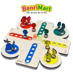 Đồ Chơi Board Game Gia Đình Vui Nhộn, Cờ Cá Ngựa Gỗ Và Cờ Tỷ Phú Phiên Bản Địa Danh