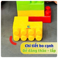 Hộp Đồ Chơi Xếp Hình 125 Chi Tiết Có Bánh Xe Đẩy Bằng Nhựa Benrikids An Toàn Cho Bé Sáng Tạo