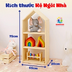 Kệ Đồ Chơi Kệ Sách Cho Bé Hình Mái Nhà Tạo Không Gian Cho Trẻ Sáng Tạo Kệ Montessori