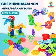 Túi Đồ Chơi Xếp Hình Cánh Hoa 80 Chi Tiết Benrikids Bằng Nhựa An Toàn Cho Bé Sáng Tạo Phát Triển Tư Duy Logic
