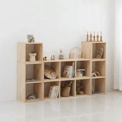 Kệ Gỗ Mầm Non Montessori Để Sàn , Kệ Sách Treo Tường Không Cần Khoan Decor Phòng Cho Bé