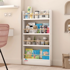 Kệ Sách Treo Tường Không Cần Khoan Sau Cửa 4 Ngăn Bằng Gỗ Phù Hợp Phòng Có Diện Tích Hẹp