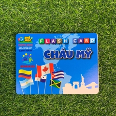 Bộ Thẻ Học Song Ngữ Quốc Kỳ Các Quốc Gia Châu Mỹ Cho Bé Thẻ Học Thông Minh Flashcard Cờ Các Nước- Châu Mỹ