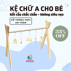 Kệ Gỗ Treo Nôi Kệ Chữ A Cho Bé Sơ Sinh Đồ Chơi Vận Động Rèn Luyện Đa Kỹ Năng Cho Bé