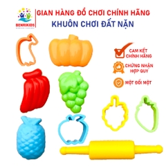 Bộ 8 Khuôn Đất Nặn Hình Trái Cây Tặng Kèm Con Lăn Nhựa Thái Lan Màu Sắc Tươi Sáng Giúp Bé Sáng Tạo Và Phát Triển Trí Tưởng Tượng