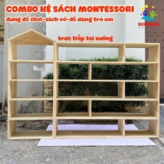 Kệ Gỗ Mầm Non Montessori Bằng Gỗ Trang Trí Decor Phòng Cho Trẻ