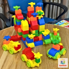 Bộ Đồ Chơi Ghép Hình Cho Bé Benrikids Bằng Nhựa 105 Chi Tiết, Đồ Chơi Xếp Hình Thông Minh Trẻ Em