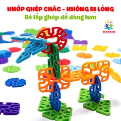Túi Đồ Chơi Xếp Hình Cánh Hoa 80 Chi Tiết Benrikids Bằng Nhựa An Toàn Cho Bé Sáng Tạo Phát Triển Tư Duy Logic