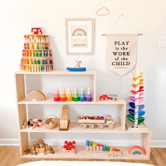 Kệ 3 Tầng Montessori Đựng Đồ Chơi Cho Bé Trang Trí Decor Phòng Cho Trẻ Kệ Gỗ Đa Năng