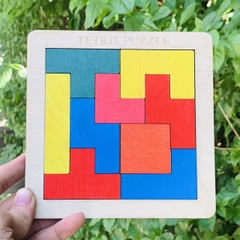 Đồ Chơi Gỗ Xếp Hình Giáo Dục Thông Minh Tetris Đầy Màu Sắc Sinh Động