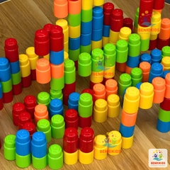 Đồ Chơi Xếp Hình Dạng Ghép Nút Benrikids Nhiều Chi Tiết Bằng Nhựa Nguyên Sinh An Toàn Cho Bé Sáng Tạo Phát Triển Tư Duy