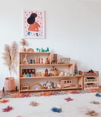 Kệ 3 Tầng Bậc Thang Montessori Đựng Đồ Chơi Cho Bé Trang Trí Decor Phòng Cho Trẻ