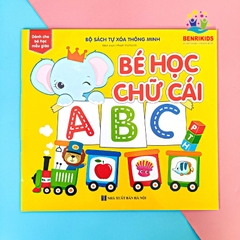 Sách Tự Xóa Thông Minh Bộ 4 Cuốn Bé Học Chữ Số, Chữ Cái, Nét Bút Đầu Tiên, Hình Khối Và Màu Sắc (Tặng Kèm Bút)