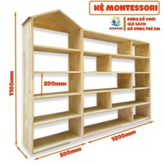 Kệ Gỗ Mầm Non Montessori Bằng Gỗ Trang Trí Decor Phòng Cho Trẻ