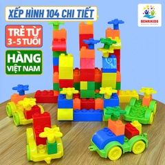 Bộ Đồ Chơi Ghép Hình Cho Bé Benrikids Bằng Nhựa 105 Chi Tiết, Đồ Chơi Xếp Hình Thông Minh Trẻ Em