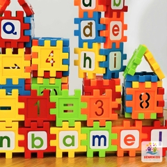Túi Đồ Chơi Xếp Hình Chữ Cái 39 Chi Tiết Bằng Nhựa ABS Miếng Ghép To Benrikids Cho Bé Sáng Tạo Phát Triển Tư Duy