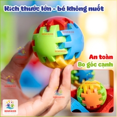 Đồ Chơi Xếp Hình Xây Dựng Bằng Nhựa Benrikids Miếng Ghép To Có Dán Decal Chữ Cái Cho Bé Vừa Chơi Vừa Học