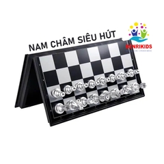 Cờ vua Nam Châm Tiêu Chuẩn Quốc Tế Mạ Vàng Bạc Kích thước 25x25cm